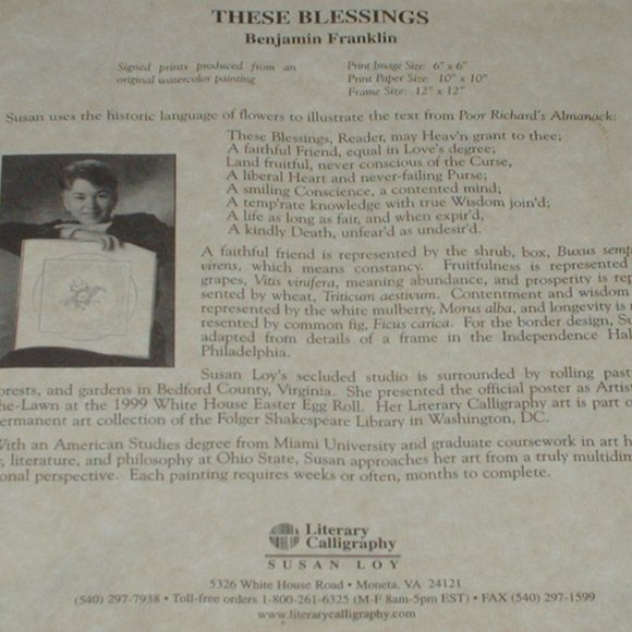 Susan Loy These Blessings matted & framed print - Picture 5 of 5